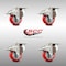 Service Caster 3 Inch 316SS Red Polyurethane Swivel Top Plate Caster Set Total Lock Brake SCC SCC-SS316TTL20S314-PPUB-RED-4 - alternate 3